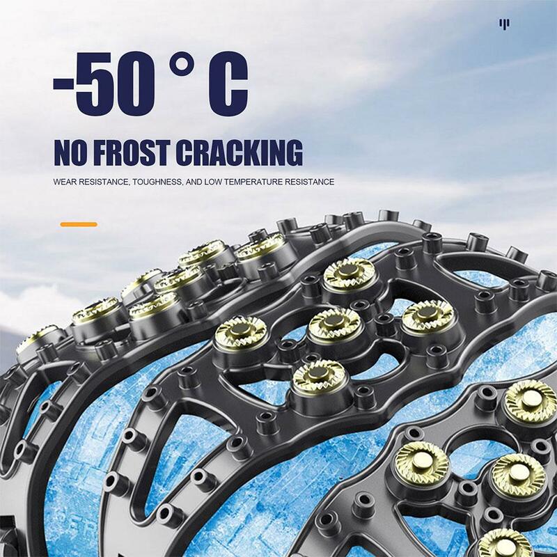 Cadena para neumáticos de coche de 1 a 8 piezas, cadenas antideslizantes de doble ranura de emergencia para neumáticos de 165 a 275mm de ancho