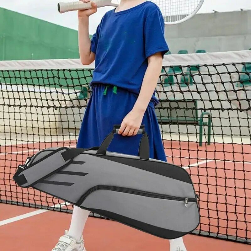 Saco de Badminton de Ombro Protetor Grande Bolsa de Armazenamento de Raquete Sacos de Equipamento de Tênis para Homens e Mulheres Jovens, 3 Raquete