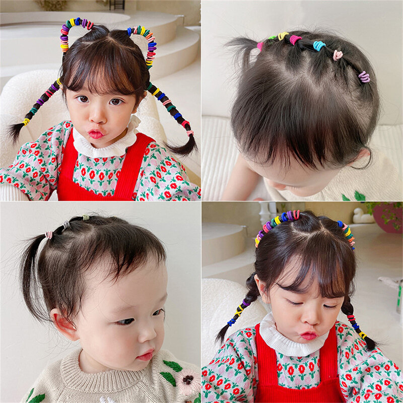 Tighten The Ponytail Bracket Cute Hairband Good Elasticity Colorful Hair Band Childrens Rubber Bands Hair Ropes/rubber Bands