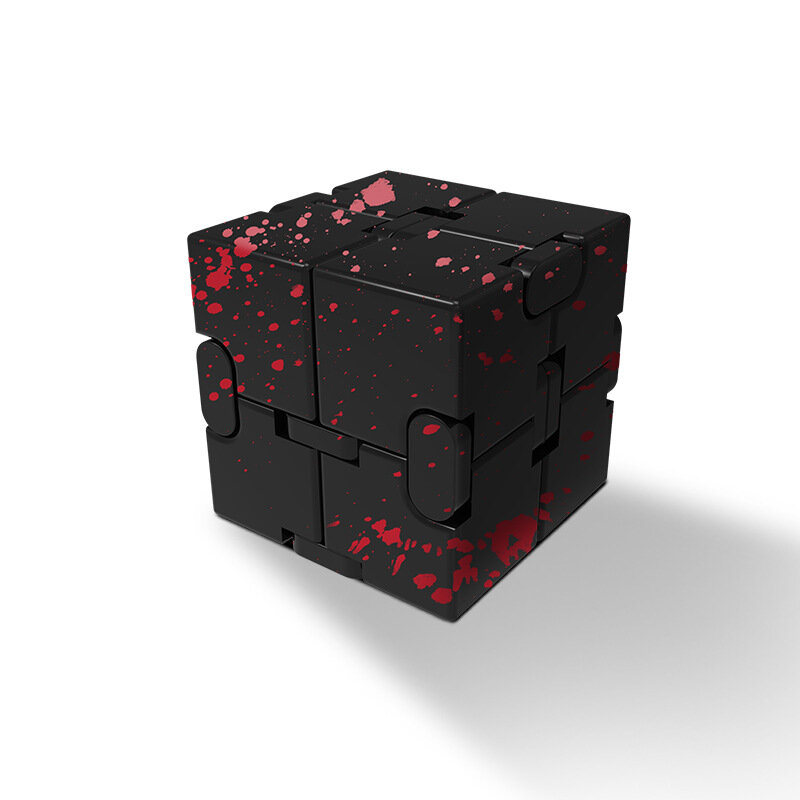 Metalen Infinity Cube Anti Stress Aluminium Gemakkelijk Play Kantoor Flip Cubic Fidget Speelgoed Cadeau Voor Kid Volwassenen Autisme Angst relief