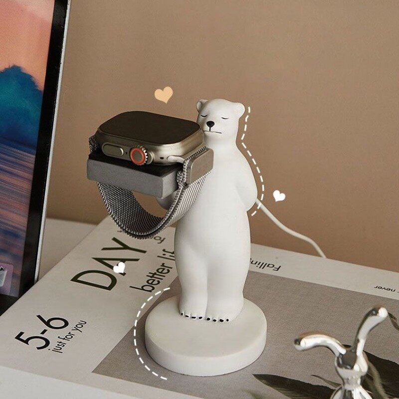 Supporti per orologi creativi Stand Bear Resin Display personalizzato supporto per orologio da polso organizzatore di immagazzinaggio accessori per orologi Apple