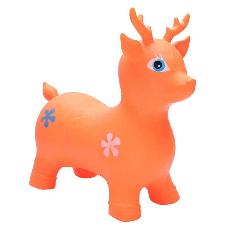 Brinquedo inflável criativo do cavalo do salto com música, ideal para o desenvolvimento físico, presentes de aniversário para crianças