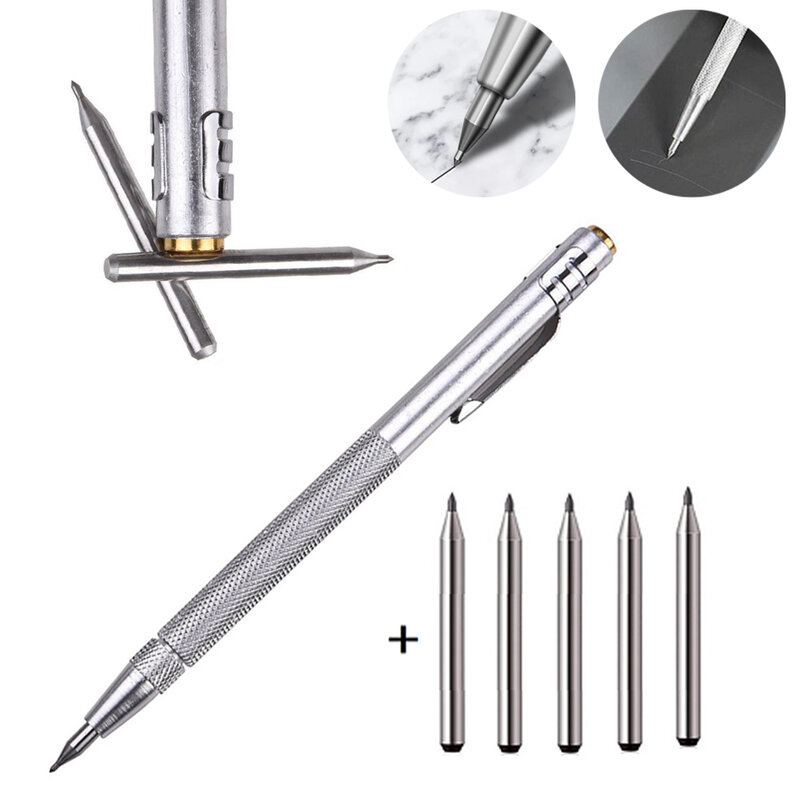 Diamentowy długopis do grawerowania węglika końcówka z węglika wolframu długopis Stylus stalówki z węglika wolframu do szklana ceramiczna narzędzi ręcznych
