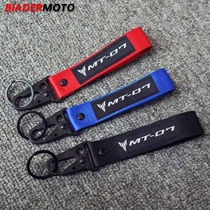 Embroidery Keychain For YAMAHA MT 03 07 09 MT07 YZFR3 TMAX NMAX XMAX XSR 700 900 Keyring Ring Mtoto Key Chain Holder Motorcycle
