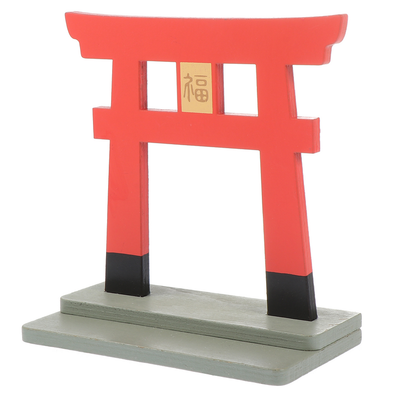 Japanse Deur Shrine Mini Miniatuur Model Traditionaladornment Gate Torii Shinto Decor Houten Huis Meubels Kamidana