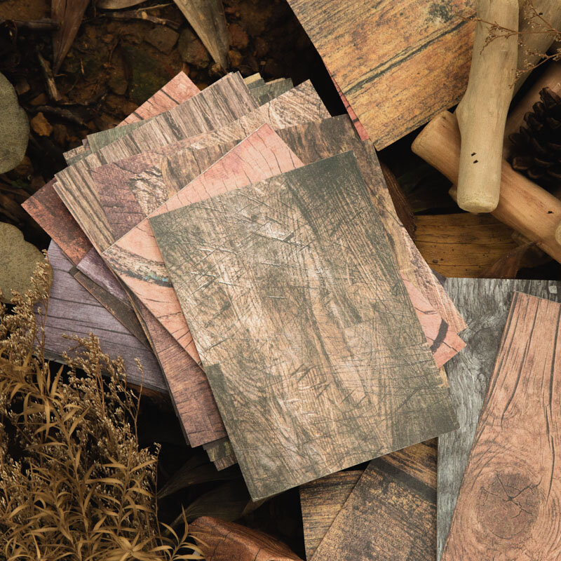 ورق مادة الخشب الملمس خمر ، تصميم ديكور القرطاسية ، سكرابوكينغ الجمالية ، مجلة شخصية