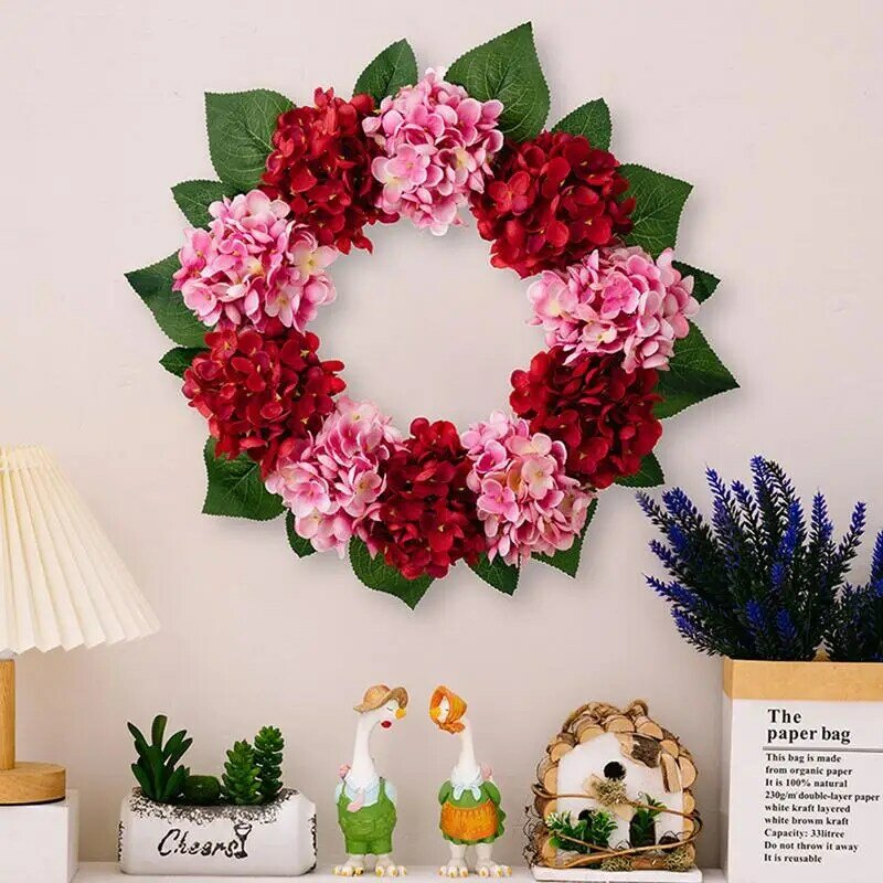 Colorful Wreath 16" Spring Summer Wreath Artificial Flower Garland for Front Door Home Wall Window Party Decoration wreath