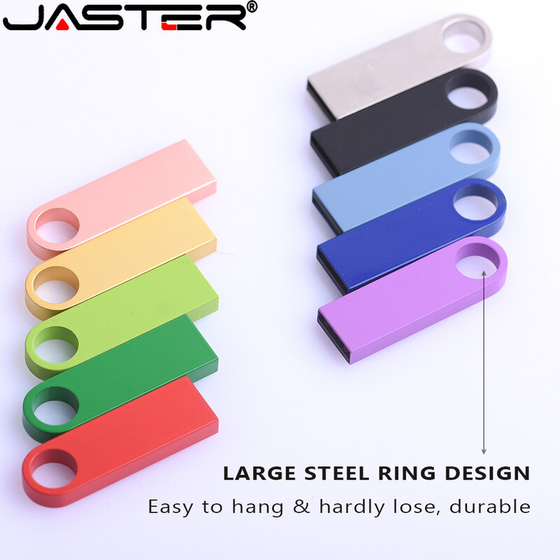 JASTER 2.0 Mini Metal USB Flash Drive Pen Drives Pendrive spedizione gratuita articoli Memory Stick 4GB 8GB 16GB 32GB 64GB LOGO gratuito