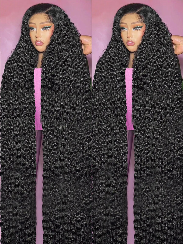 40inch250% Hd 13x6 13x4 Water Wave Ready to Wear Human Hair Wigs Loose Deep Wave Lace Front Wig Curly 7x5 Glueless Wig For Women