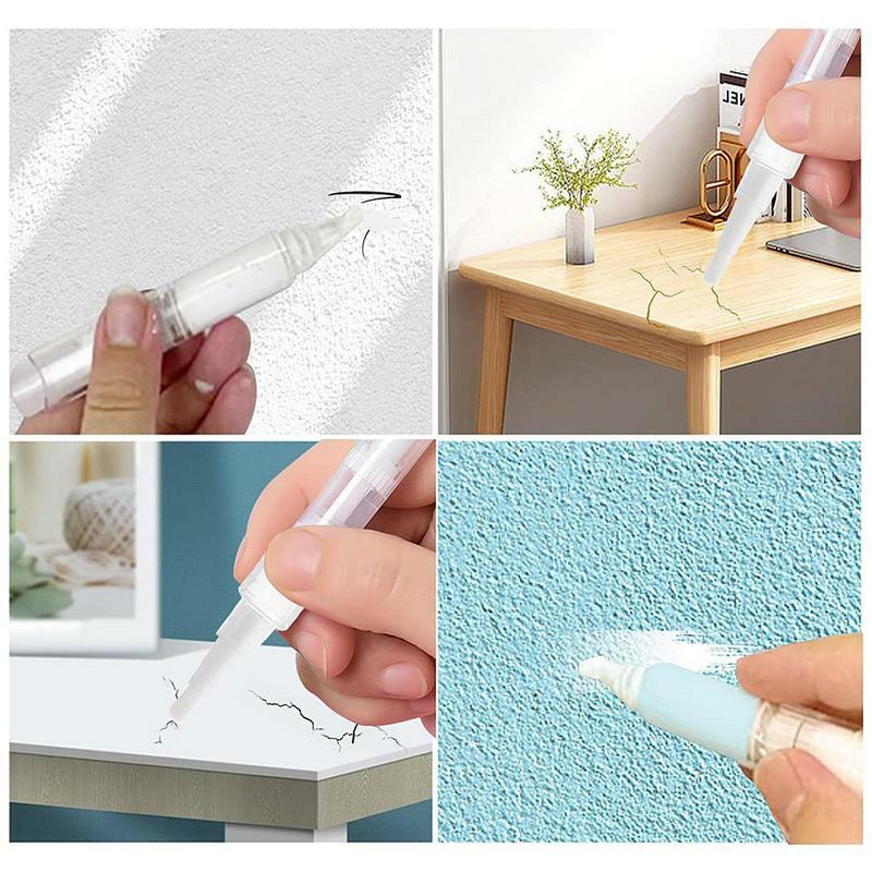 Furniture Touch Up Paint Pens Leak-Proof Refillable Paint Brush Pens With Injector Home Wall Repair Kit For Desks Cabinet