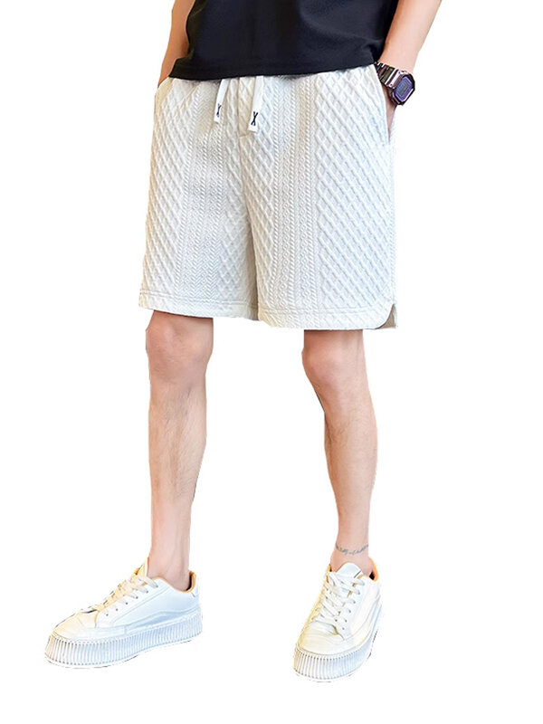 Pantalones cortos informales de verano para hombre, Shorts transpirables de seda de hielo para playa, cómodos para Fitness, baloncesto, deportes, B16
