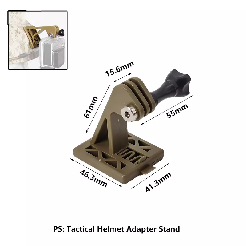 Tactical Helmet Adapter Stand 20mm Picatinny Rail Mount Adapter for Gopro Sport Camera Hunting Airsoft Accessories
