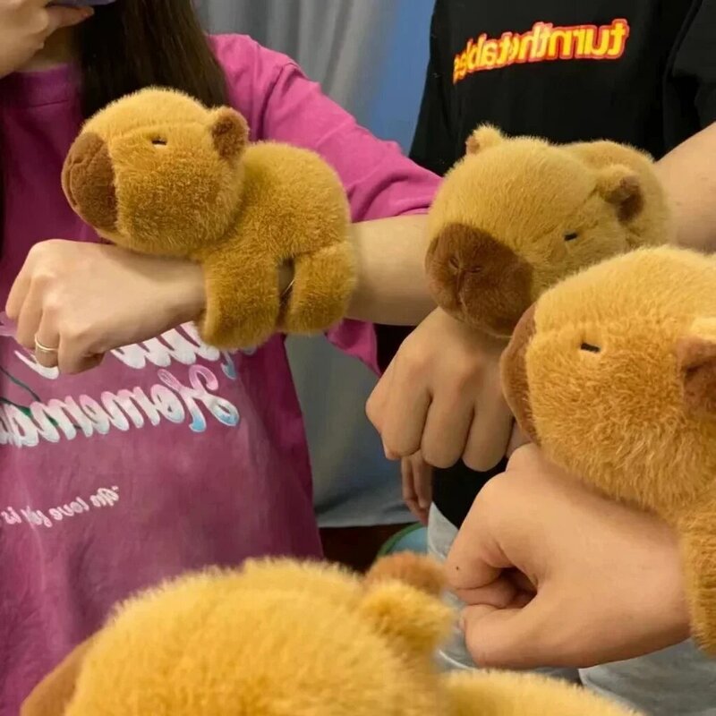 Rytanda Capybara Clap Circle Speelgoed Slap Snap Wrap Armband Capybara Pluche Hand Ring Leuke Pop Cirkels Kids Kerstcadeau Voor Kinderen