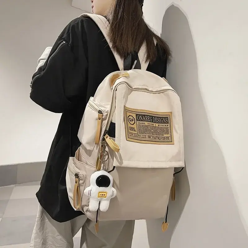 حقيبة ظهر نايلون من شاو مي لطلاب الجامعات ، سعة كبيرة ، حقيبة سفر ترفيهية للفتيات ، موضة الموضة ، جديدة ،
