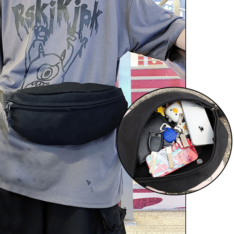 Bolsas de cintura masculina carteira bolsa de telefone casual cinto pacote de lona feminina fanny saco de telefone móvel quadril cogumelo padrão sacos de peito