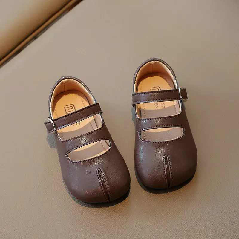 여아용 가죽 신발, 부드럽고 편안한 캐주얼 신발, 심플 플랫 어린이 신발, 2024 가을 신상 베이비 패션, J118