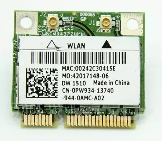 نصف بطاقة لاسلكية صغيرة بسي-e ، ديل DW1510 لبرودكوم ، BCM94322HM8L ، 802.11N ، Mbps ، PW934 ، بالجملة