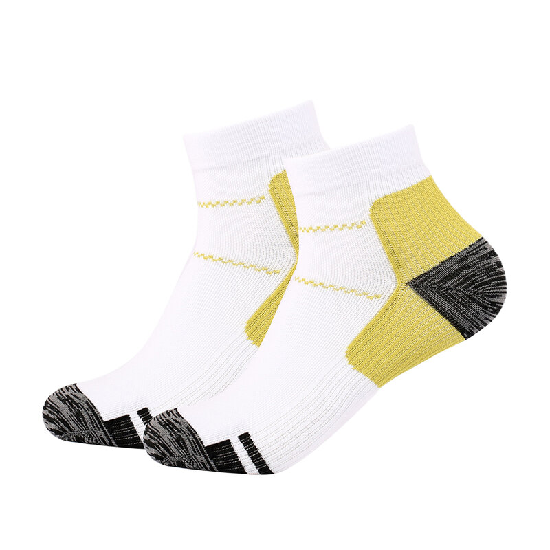 Calcetines deportivos de compresión para hombre y mujer, calcetín corto Unisex con absorción del sudor, Reduce la hinchazón y alivia el dolor de los pies