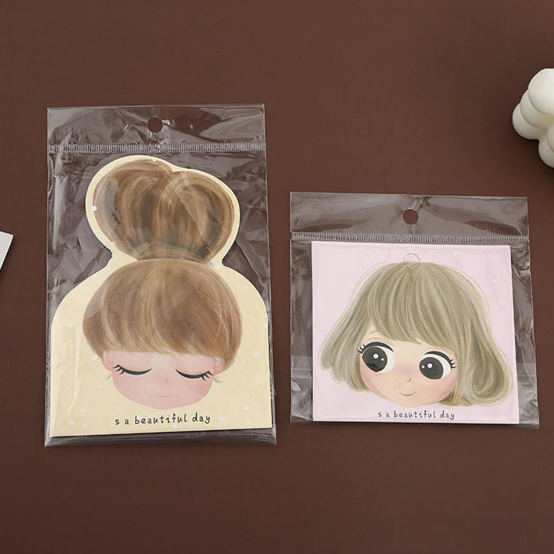 50pcs/lot Barrettes Packing Paper Card Cute Small Girs Display Cards for DIY Kid Hair Accessories Retail Price Tags Holder Label