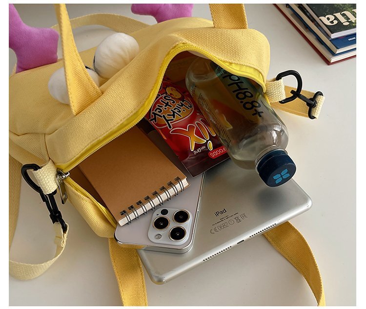 Корейская шикарная мультяшная сумка с большими глазами, женские креативные подарочные сумки через плечо для девушек, Высококачественная Холщовая Сумка, маленькие сумки-тоут, кошельки и сумочки