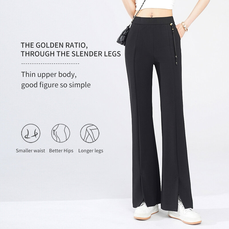 Spodnie damskie na co dzień spodnie fishtail koreańskie wysokiej jakości odzież dongdaemun spodnie dla kobiet luksusowa odzież damska darmowa wysyłka