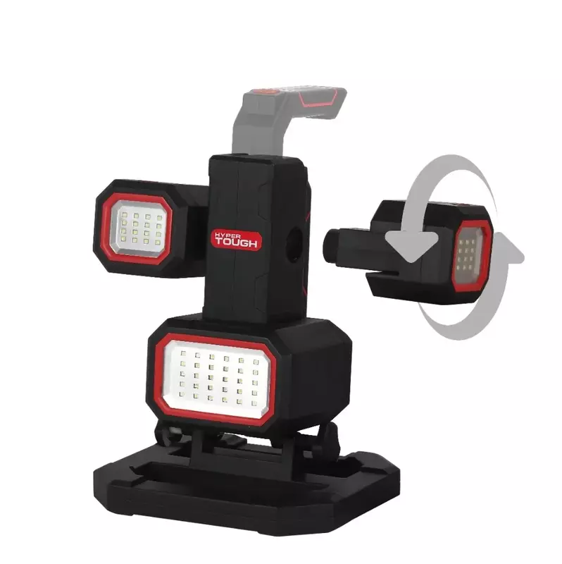 Portable 2000-Lumen LED Rechargeable Work Light & Detachable Spotlight