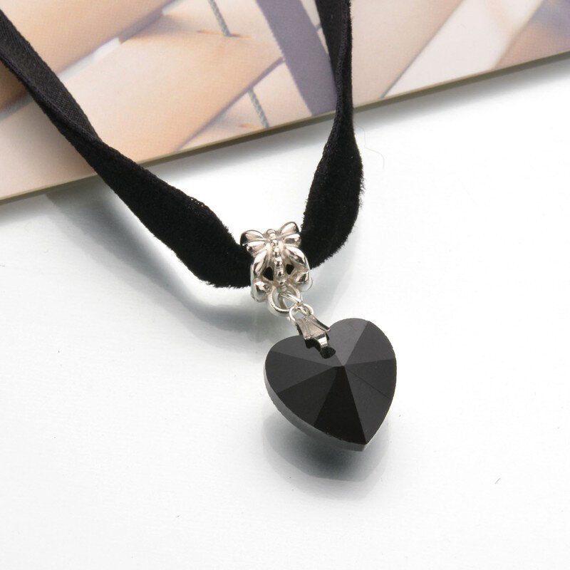 Neck Jewelry Accessories Velvet Choker Heart Crystal Chain Necklace Sex Toys For Women Sex Shop Tools Party Gift Adult Games