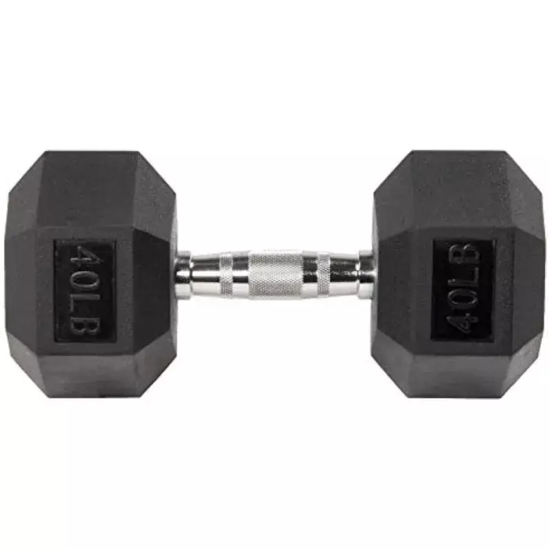 Colored Rubber Encased Hex Dumbbell, Pairs or Sets, Multiple Packages