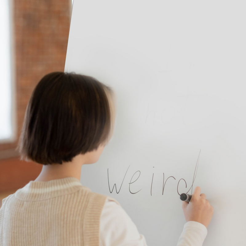 Stiker dinding papan tulis putih lembut dapat dihapus perlengkapan kantor rumah tangga Pe menulis papan tulis siswa untuk anak-anak menggambar
