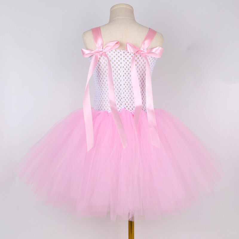 Vestido de tutú de conejo de pascua rosa para niñas, traje de fiesta de cumpleaños para niñas pequeñas, Cosplay de conejo, disfraz de Halloween para niños, ropa elegante
