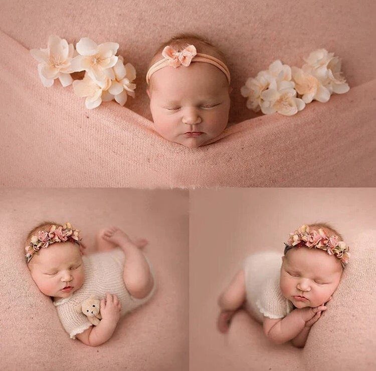 Newborn Photography Blanket Baby Photo Shoot Props Set Studio Frame Background Soft Cocoon for 0-3 Months Baby