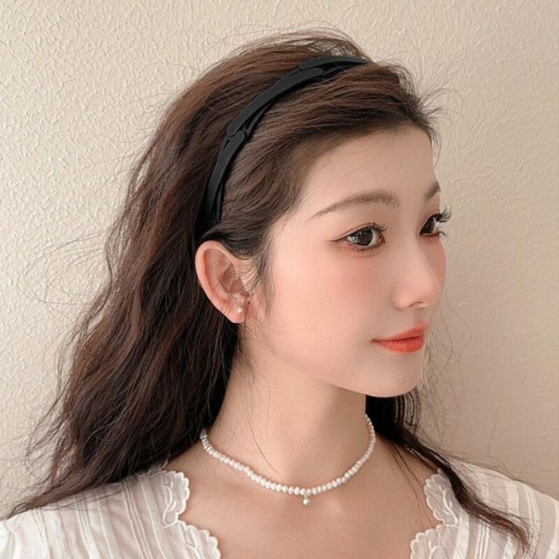 Faltbares Stirnband Mode tragbare versenkbare faltbare Stirnband für Frauen Gesichts wäsche Temperament Haars pangen Haarschmuck