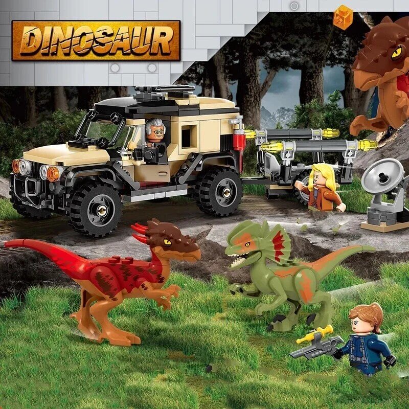 كتل بناء ديناصورات للأطفال ، الهروب ، قرميد مشهد النقل ، ألعاب تعليمية متوفرة في المخزون ، أو ديناصور الحديقة