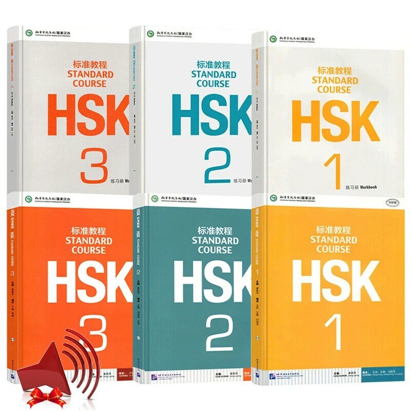 Cahier d'exercices bilingue HSK 1 2 3 chinois anglais, cahiers d'exercices et manuels pour étudiants, deux copies de chacun des cours standard