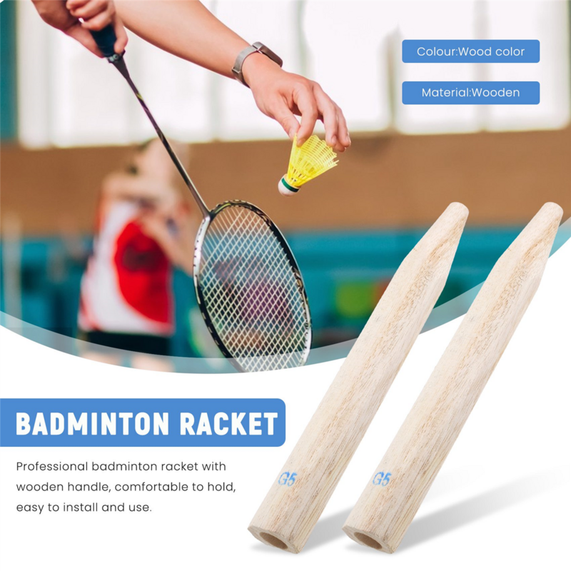 2 Stück Badminton schläger Griff Griff Holz Badminton griff Reparatur von Badminton schläger, g5