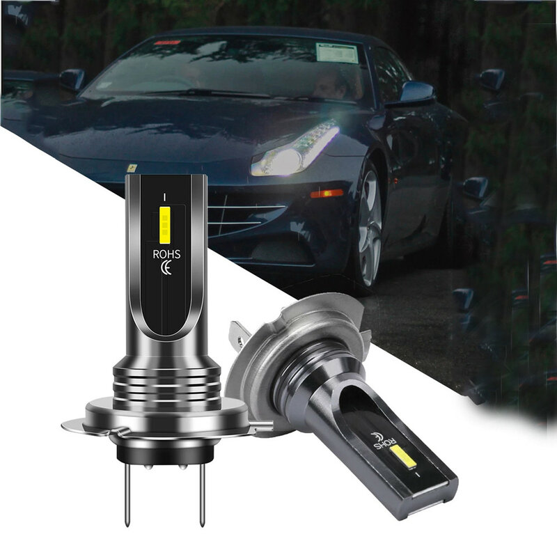 Front LED Headlight LED Front Light 6SMD Replacement 120W 7500 Lm Aluminum Alloy Canbus Error Free Practical To Use