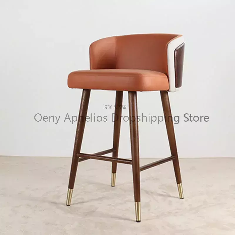 Nordic sztucznej skóry krzesło barowe s gospodarstwa domowego wysokie krzesło barowe krzesło barowe nowoczesny minimalistyczny Design wypoczynek domu balkon meble HY50DC