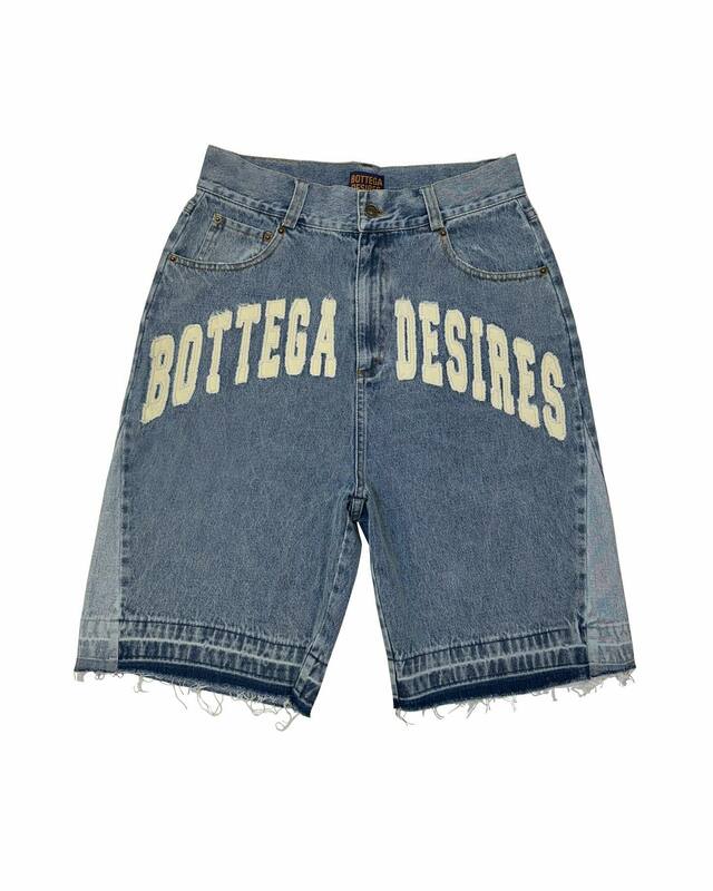 European and American Gothic Style Personalized Jeans Y2K Letter Embroidered Straight Pants Trendy Brand Casual Denim Shorts Men