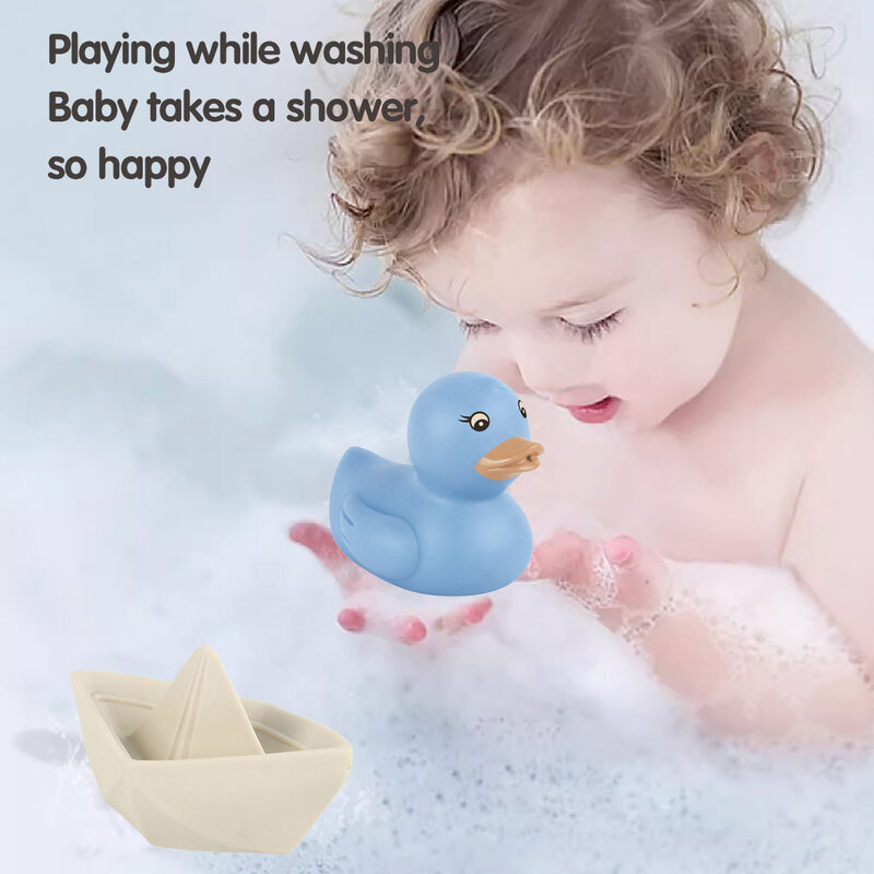 만화 동물 목욕 스프레이 세트: 요트 오리 아기 목욕 장난감, 생일 또는 명절 선물에 이상적