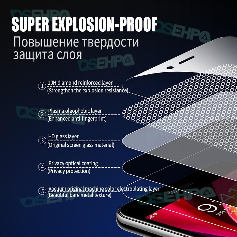Protetor de tela de vidro temperado 999d para apple iphone, película protetora para 7, 8, 6, 6s plus, 5, 5S, 5c, se, 2016, 2020, 2pcs