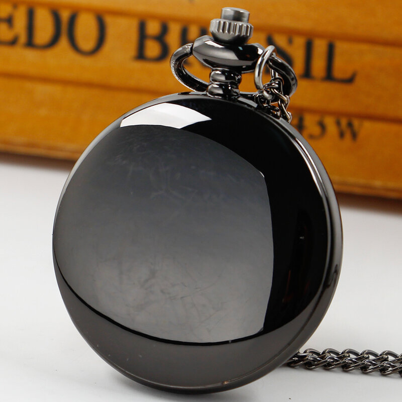 Reloj de bolsillo con estampado de murciélago personalizado para niños y niñas, colgante de cuarzo, regalo