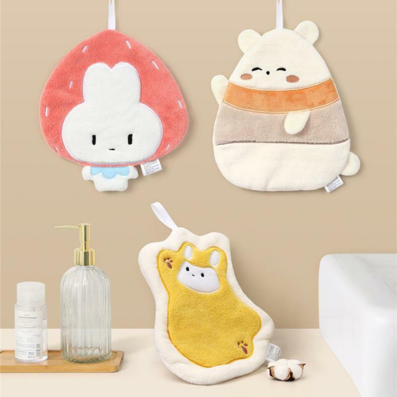 Hand Cloth Kitchen Creative Cute Absorbent Cartoon Animal Household Supplies Hand Towel Soft Hanging Comfortable Handkerchief