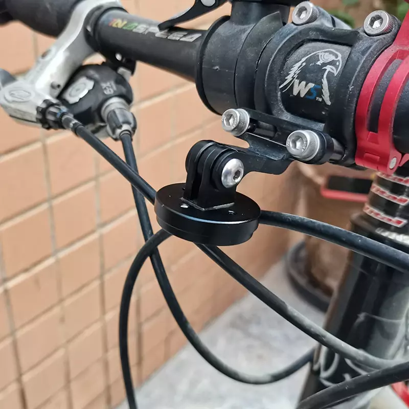 Aksesori Sepeda Adaptor Paduan Aluminium Kamera Gerak IAMOK GOPRO Dasar 2 Kaki Antarmuka Lampu Belakang Sepeda Gunung