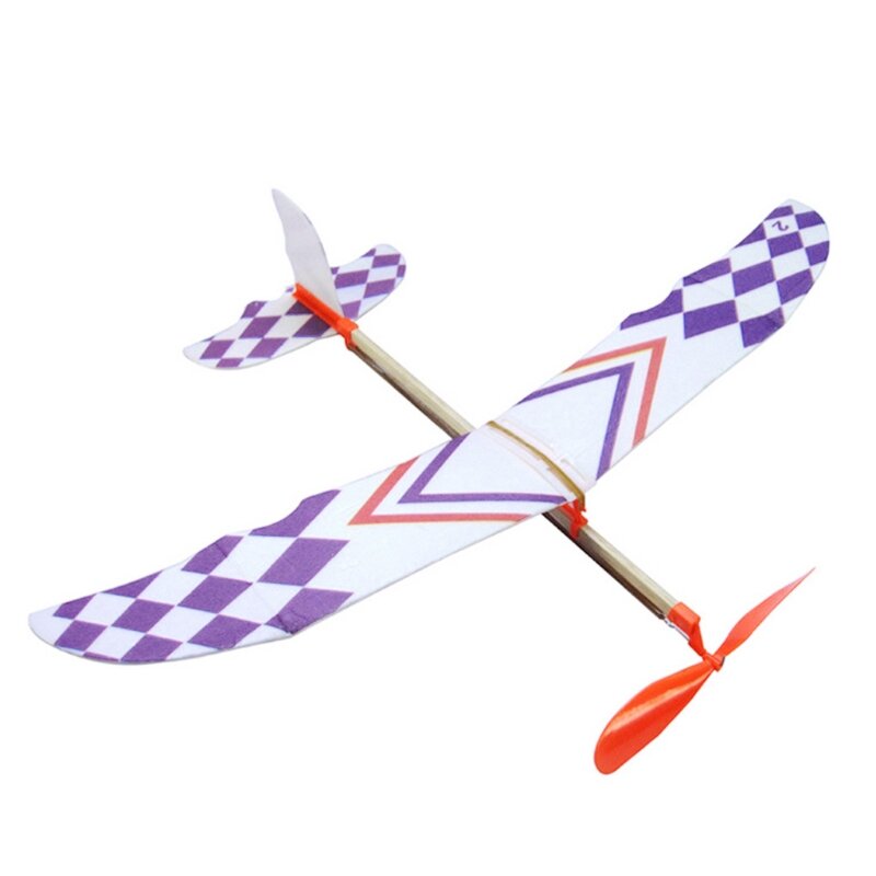 شريط مطاطي تعمل بالطاقة طائرة شراعية تحلق نموذج طائرة لتقوم بها بنفسك التجمع لعبة طفل هدية
