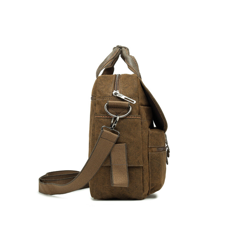 Retro Canvas Messenger Bags Multifunction Men Shoulder Briefcase Leisure Travel Handbag Toolkit Vintage Package mallet