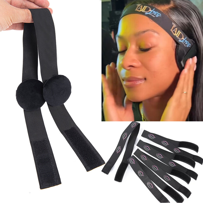 Aliader 1Pc fascia elastica per capelli per parrucche con MagicTape fascia per capelli posa bordo sciarpa involucri per parrucche fisse in pizzo fascia elastica