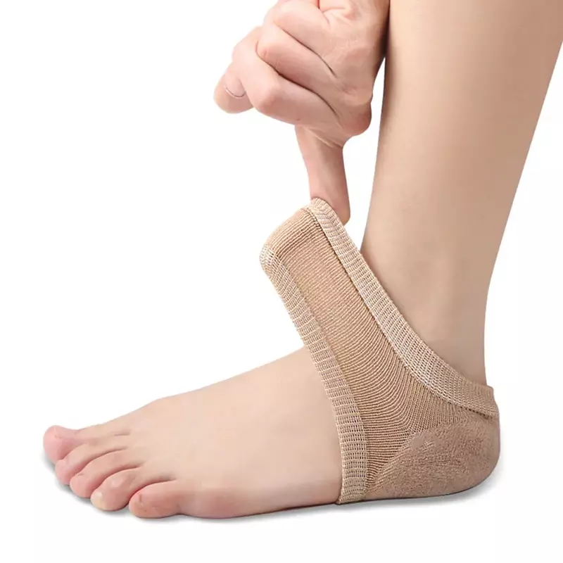 Anti-slip Gel Silicone Heel Protector Pads Sleeve Heel Cups Plantar Fasciitis Support Heel Pain Reduce Skin Repair Cushion Socks
