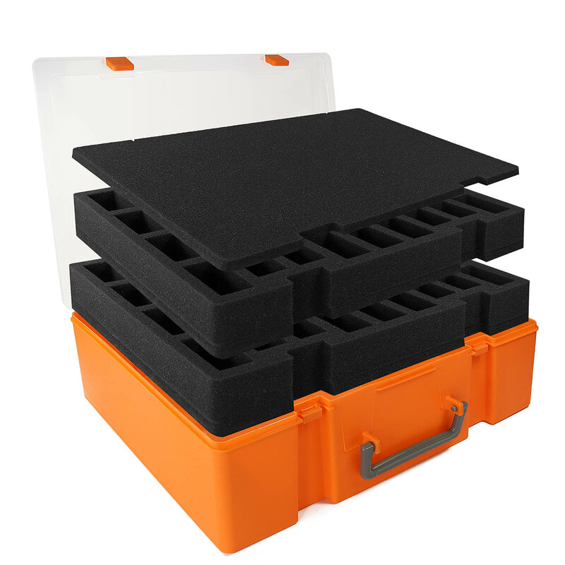 Evemodel Dual-layer Miniature Figurine valigia Storage Organizer custodia per il trasporto SN03R