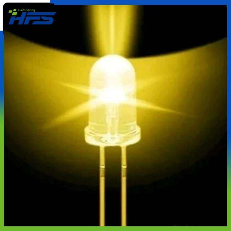 100 buah lampu Led Diode pemancaran UV/kuning bulat 5mm Super terang untuk lampu DIY