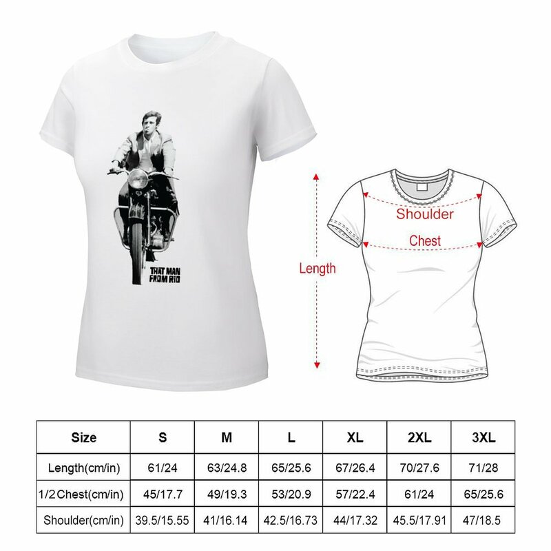 Camiseta de Jean Paul Belmondo para mujer, camisetas gráficas, tops de talla grande, ropa hippie, camisas de gato